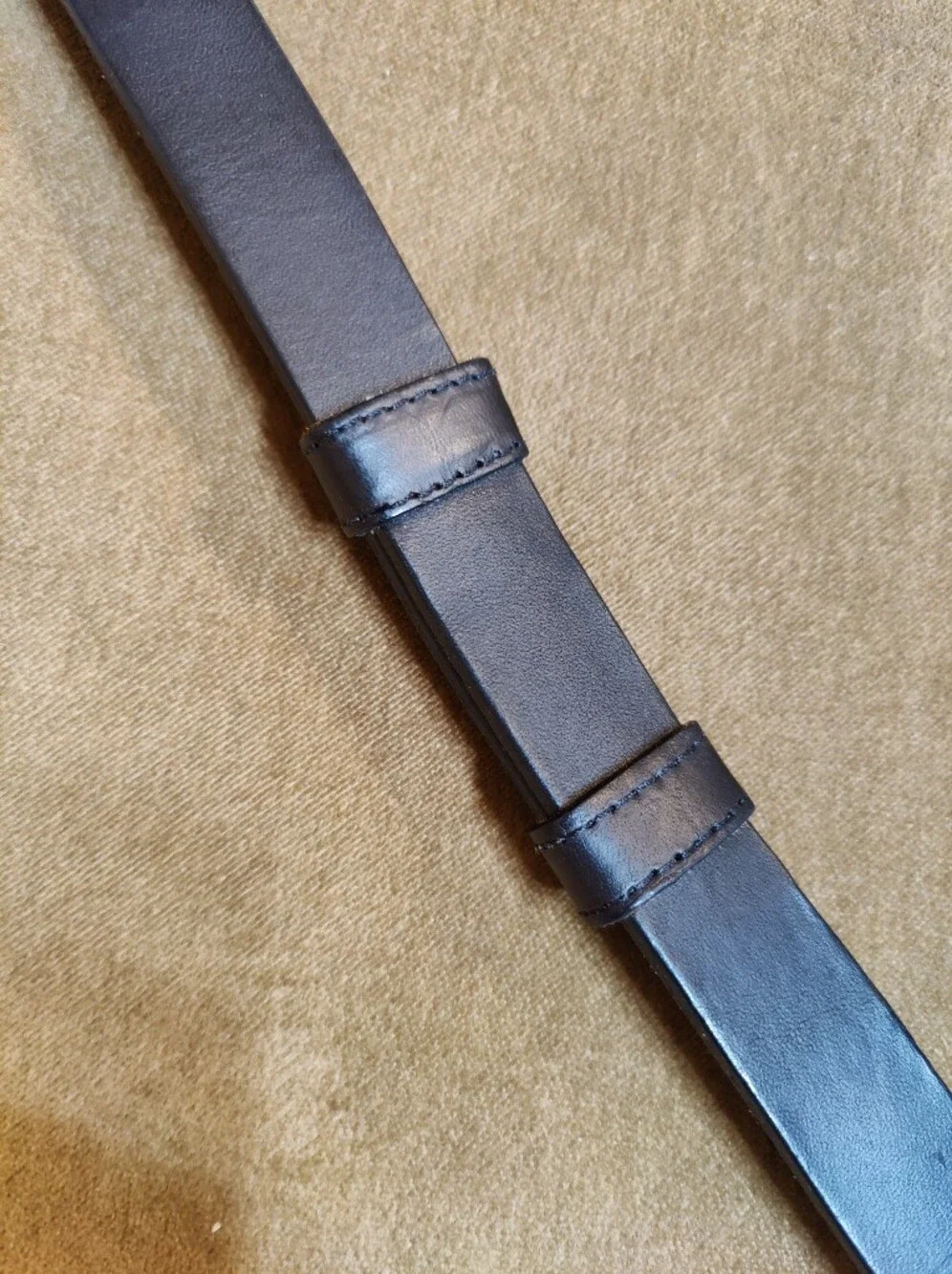Chico's Adjustable Black Leather Belt with Silver Tone Horsebit Hardware, ML